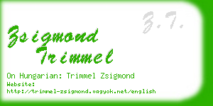 zsigmond trimmel business card
